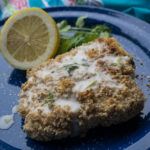 almond crusted halibut with coconut almond butter sauce