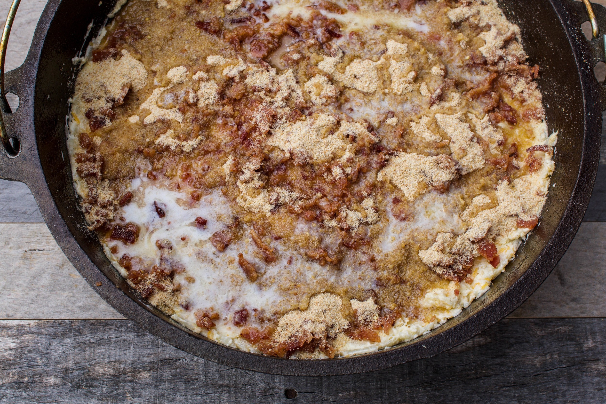 Buttery Crumb Crust for Dutch Oven Cheesy Potatoes